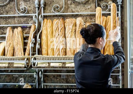 Madrid Spanien, Hispanic Ethnic Retiro, VAIT, Restaurant Restaurants Essen Essen Essen Café, innen, Bäckerei, Gourmet-Shop, Essen, Konditorei, Verkauf anzeigen, b Stockfoto