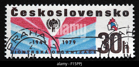 CeskoSlovensko Praha 1949 1979 Pionyrska Organisation 30 h Stempel Stockfoto