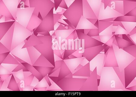 Rosa Dreiecke Hintergrundmuster. Pinky Dreiecke abstrakte Darstellung. Stockfoto