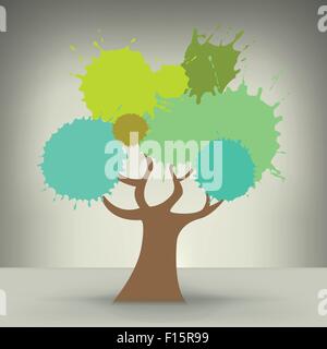 Kreative bunte abstrakte Baum für Print oder Web Stock Vektor