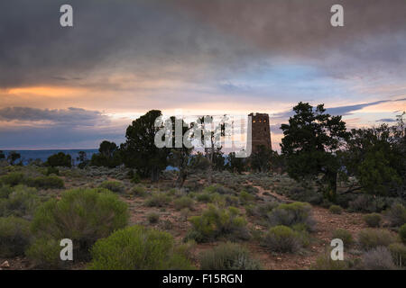 Desert View Watchtower, South Rim, Grand Canyon National Park, Arizona, USA Stockfoto