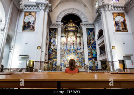 Madrid Spanien,Hispanic Centro,Barrio de las Letras,Nachbarschaft,Plaza de Jesus,Basilika von Jesus de Medinaceli,römisch-katholisch,Kirche,Religion,Altar,int Stockfoto