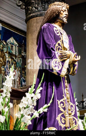 Madrid Spanien,Hispanic Centro,Barrio de las Letras,Nachbarschaft,Plaza de Jesus,Basilika von Jesus de Medinaceli,römisch-katholisch,Kirche,Religion,Altar,ico Stockfoto