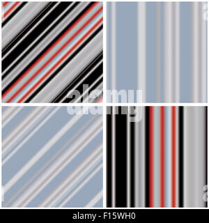 Vier gestreifte nahtlose Hintergründe Stockfoto