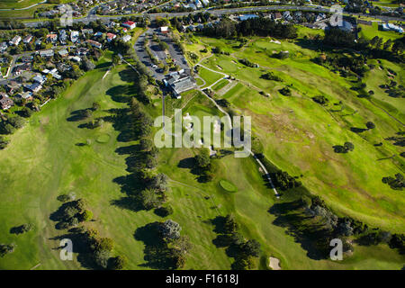 Halbinsel Golfplatz, Orewa, Hibiscus Coast, North Auckland, Nordinsel, Neuseeland - Antenne Stockfoto