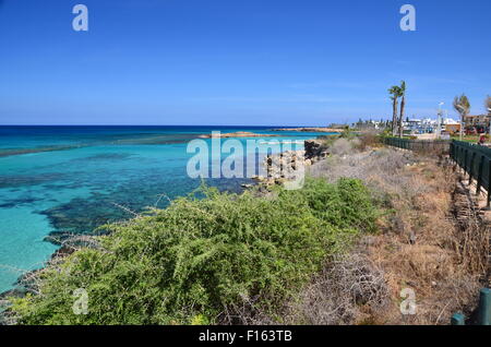 Die Sehenswürdigkeiten von Fig Tree Bay, Protaras, Zypern Stockfoto