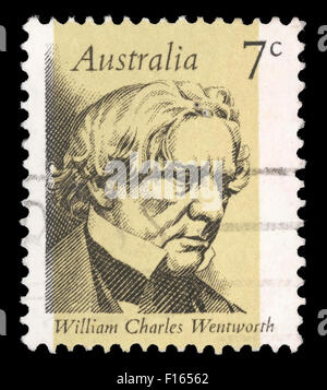 Stempel von Australien, gedruckt William Charles Wentworth, circa 1973 zeigt Stockfoto