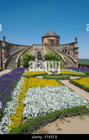 Gärten der Fürstengarten der Festung Marienberg, Würzburg, untere Franken, Bayern, Deutschland Stockfoto