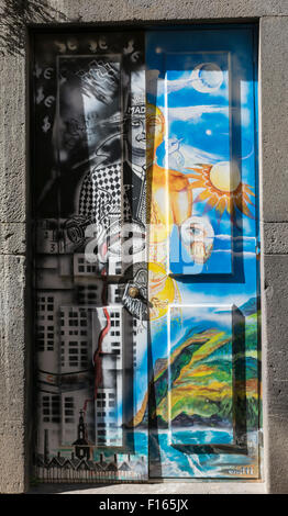 Funchal, Madeira Tür Kunst Stockfoto