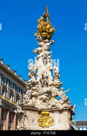 Wien, Pestaule große Pestsäule in Graben Straße Stockfoto