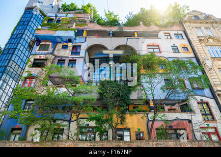 Das Hundertwasserhaus in Wien Stockfoto