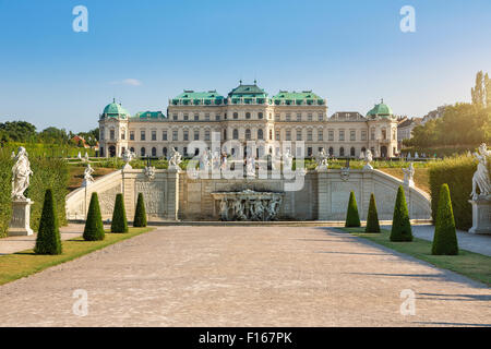 Oberen Schloss Belvedere in Wien Stockfoto