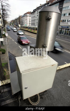 Feinstaub in Düsseldorf Stockfoto