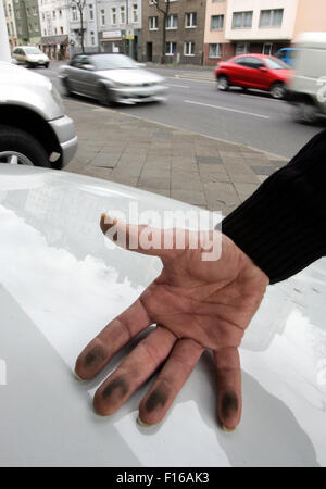 Feinstaub in Düsseldorf Stockfoto