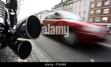 Feinstaub in Düsseldorf Stockfoto