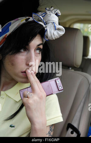 Amy Winehouse-Sängerin gesehen unterwegs in London, 2008 Stockfoto