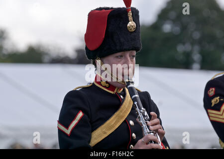 Die Bucks County Show, UK. 27. August 2015.  Die Royal Artillery Band führen in der Hauptarena. © Scott Carruthers Stockfoto