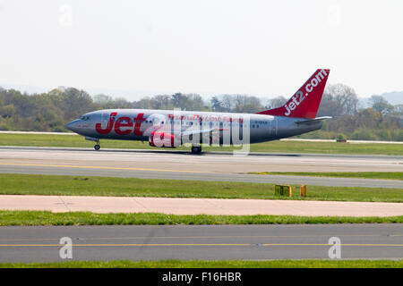 Jet2 Boeing 737 "Jet2Turkey" Manchester Airport landen. Stockfoto