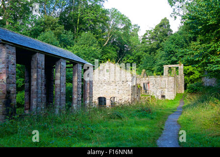 Ruinen der Howk Spule Mühle, Caldbeck, Cumbria, England UK Stockfoto