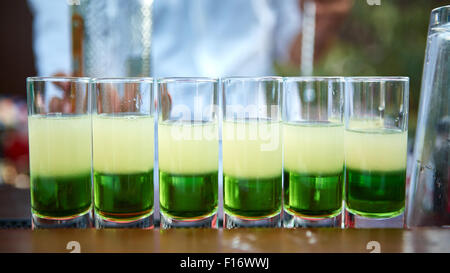Geschichtete cocktail Mexican grün Stockfoto