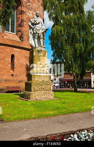 Statue von Graf von Lonsdale außerhalb der Zitadelle und Gemeindeverwaltung Carlisle Cumbria England UK United Kingdom GB-Großbritannien Stockfoto