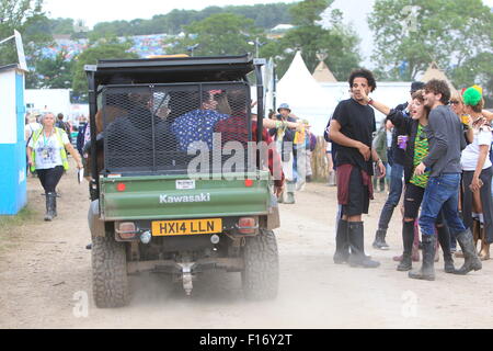 Glastonbury Festival 2015 - Tag 4 - Atmosphäre Mitwirkende: Atmosphäre wo: Somerset, Vereinigtes Königreich bei: 27. Juni 2015 Stockfoto