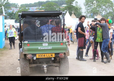 Glastonbury Festival 2015 - Tag 4 - Atmosphäre Mitwirkende: Atmosphäre wo: Somerset, Vereinigtes Königreich bei: 27. Juni 2015 Stockfoto