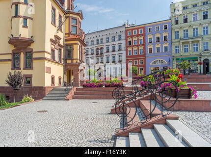 Nowa Ruda alte Markt Neurode Nooirode Niederschlesien Stockfoto