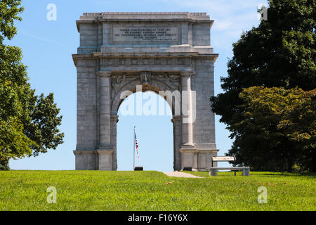 National Memorial Arch, Valley Forge Geschichtspark Stockfoto