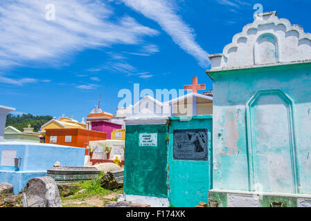 Bunte Friedhof in Chichicastenango Guatemala Stockfoto