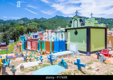 Bunte Friedhof in Chichicastenango Guatemala Stockfoto