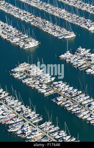 Westhaven Marina, Auckland, Nordinsel, Neuseeland - Antenne Stockfoto