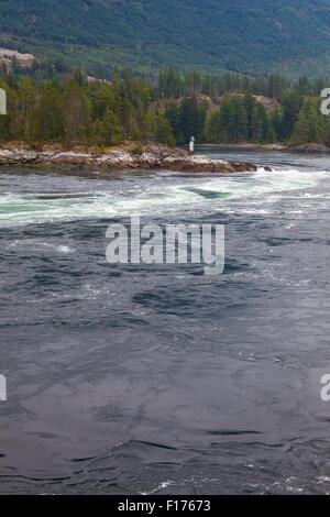 Ebbe rapids am Skookumchuck Narrows in der Nähe von Egmont an der Sunshine Coast in British Columbia Stockfoto