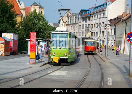 U-Bahn Straßenbahn trainiert Bratislava Transport track Stockfoto