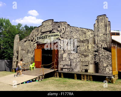 Sziget Festival 2015, Óbuda Insel, Budapest, Ungarn Stockfoto