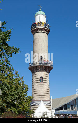 Leuchtturm, Warnemünde, Rostock, Mecklenburg-West Pomerania, Deutschland Stockfoto
