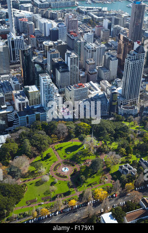 Albert Park and CBD, Auckland, Nordinsel, Neuseeland - Antenne Stockfoto