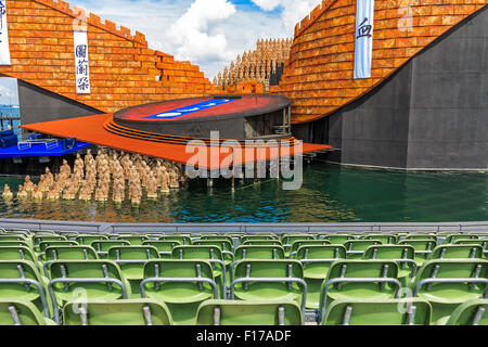 Die Seebühne am Ufer des Bodensees, Österreich Stockfoto