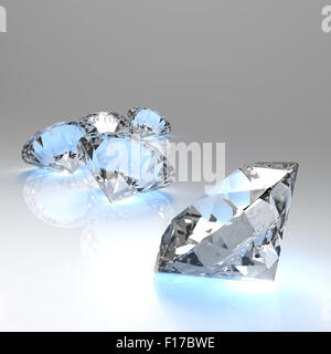 3d in der Zusammensetzung als Konzept-Diamanten Stockfoto