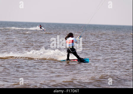 Eindruck von der Kitesurf World Cup in St. Peter-Ording, Deutschland, August 21-30 2015 Stockfoto