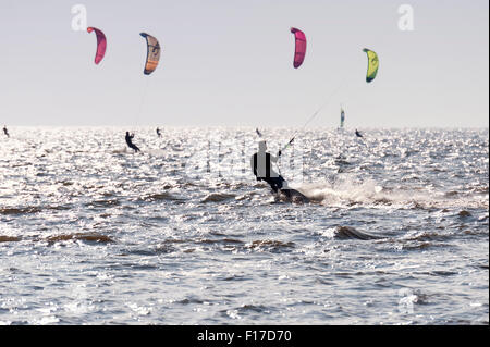 Eindruck von der Kitesurf World Cup in St. Peter-Ording, Deutschland, August 21-30 2015 Stockfoto