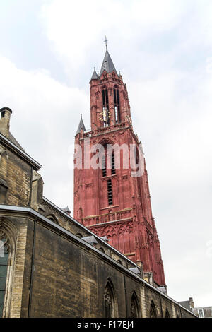 Roter Turm von St. Jans Kirche, Sint Janskerk, Maastricht, Provinz Limburg, Niederlande Stockfoto