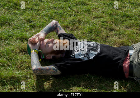 Leeds, UK. 29. August 2015. Festivalbesucher beim Leeds Festival, Leeds, UK. Kredit-29. August 2015: Nicholas Wesson/Alamy Live-Nachrichten Stockfoto