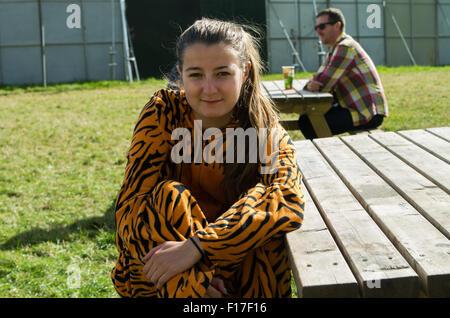 Leeds, UK. 29. August 2015. Festivalbesucher beim Leeds Festival, Leeds, UK. Kredit-29. August 2015: Nicholas Wesson/Alamy Live-Nachrichten Stockfoto