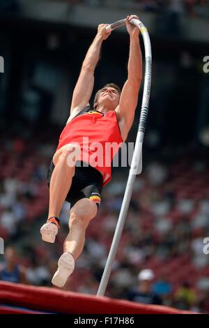 Vögel nisten Stadium, Beijing, China. 29. August 2015. Die 15. IAAF Leichtathletik-Weltmeisterschaften. Niels Pittomvils abgebildet, während die Stabhochsprung-Zehnkampf Credit: Action Plus Sport/Alamy Live News Stockfoto