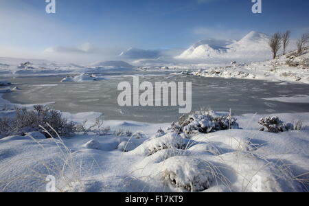 Rannoch Moor im Winter. Stockfoto