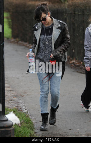 Daisy Lowe, Art und Weisemodell gesehen in Primrose Hill, London 2013 Stockfoto