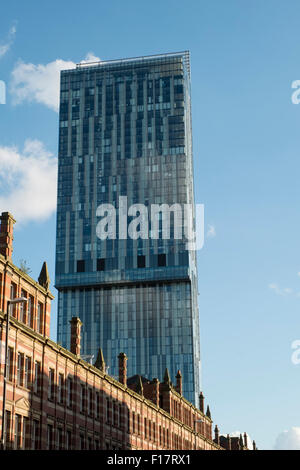 Hilton Manchester Beetham Tower von Deansgate gesehen. Stockfoto