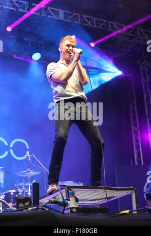 Leeds, UK, 29. August 2015. Leeds, Yorkshire, Großbritannien. 29. August 2015. Don Broco führen Sie live auf der NME-Bühne beim Leeds Festival 2015 Credit: Simon Newbury/Alamy Live News Stockfoto