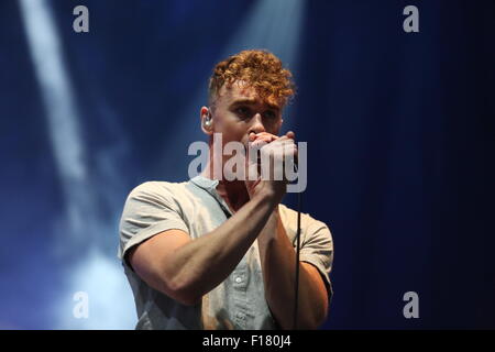 Leeds, UK, 29. August 2015. Leeds, Yorkshire, Großbritannien. 29. August 2015. Don Broco führen Sie live auf der NME-Bühne beim Leeds Festival 2015 Credit: Simon Newbury/Alamy Live News Stockfoto